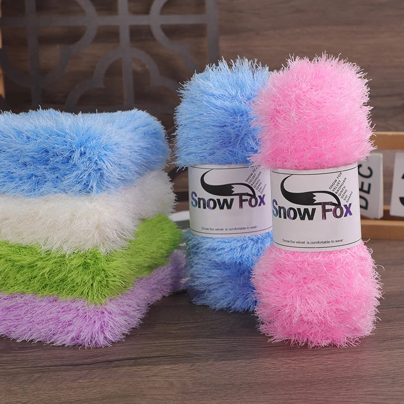 Yarn, Faux Fur Eyelash Texture for Knitting Coats, Scarves, Hats & Vests