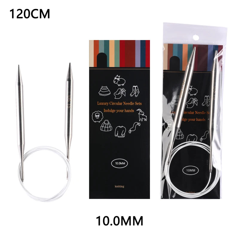 Knitting Needles, Stainless Steel Circular for Handmade Sweaters & Scarves