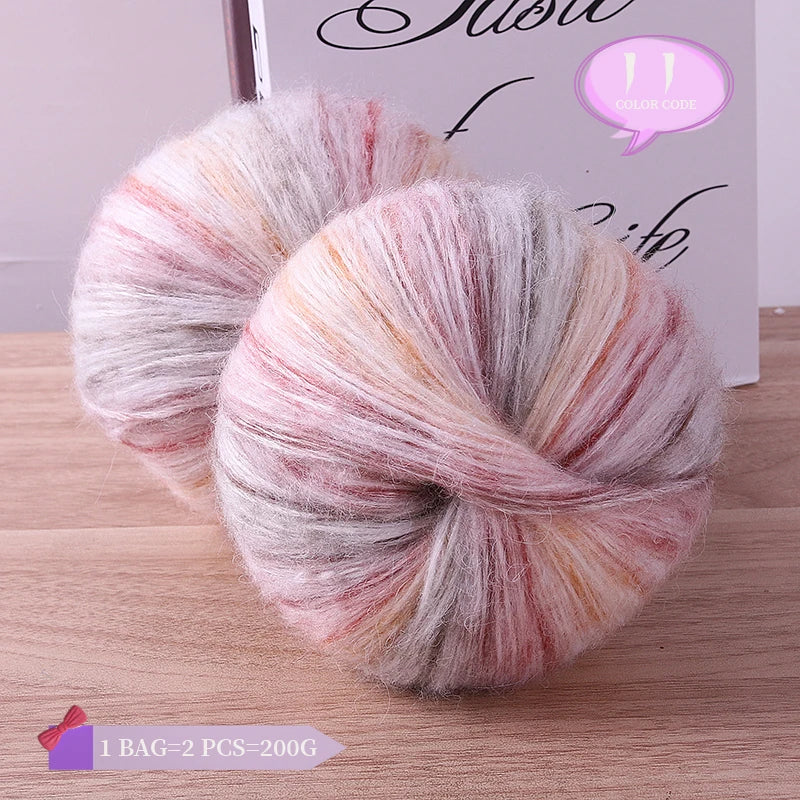 Yarn, Rainbow Gradient for Handmade Coats, Sweaters, Gloves & Shawls