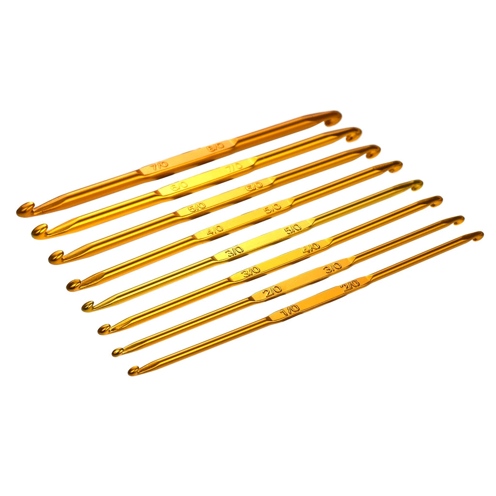 Crochet Hooks, Double-Ended Aluminum for Tunisian Crochet & Yarn Crafts