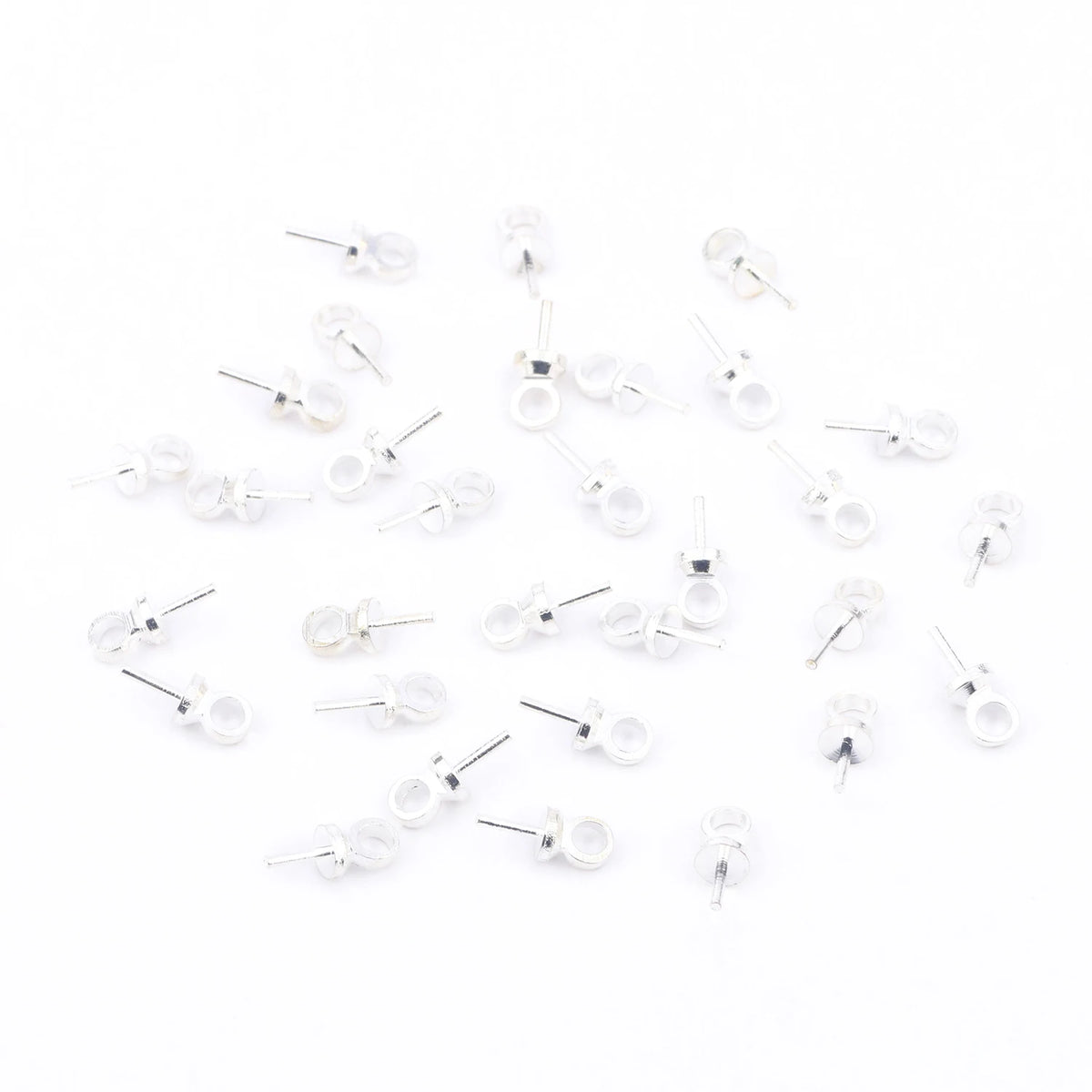 Earring Components Gold Silver Color Basic Pins Stoppers DIY Jewelry Making