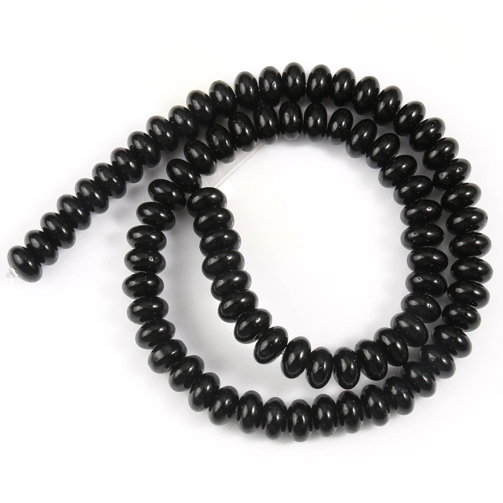 Stone Beads Round Purple Blue Angelite-Style Rondelle for DIY Jewelry Making