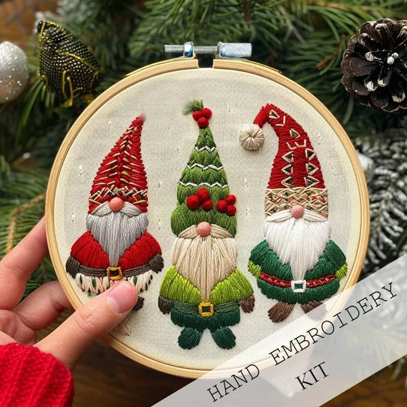 Cross-Stitch Kit, Christmas Wreath Pattern for Handmade Seasonal Home Decor