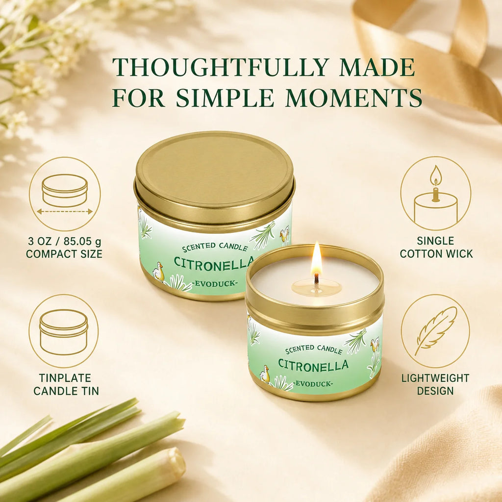 Citronella Candle Outdoor, Lemongrass Scented Candle for Patio Garden Backyard Camping Summer BBQ Party Long Lasting Home Decor