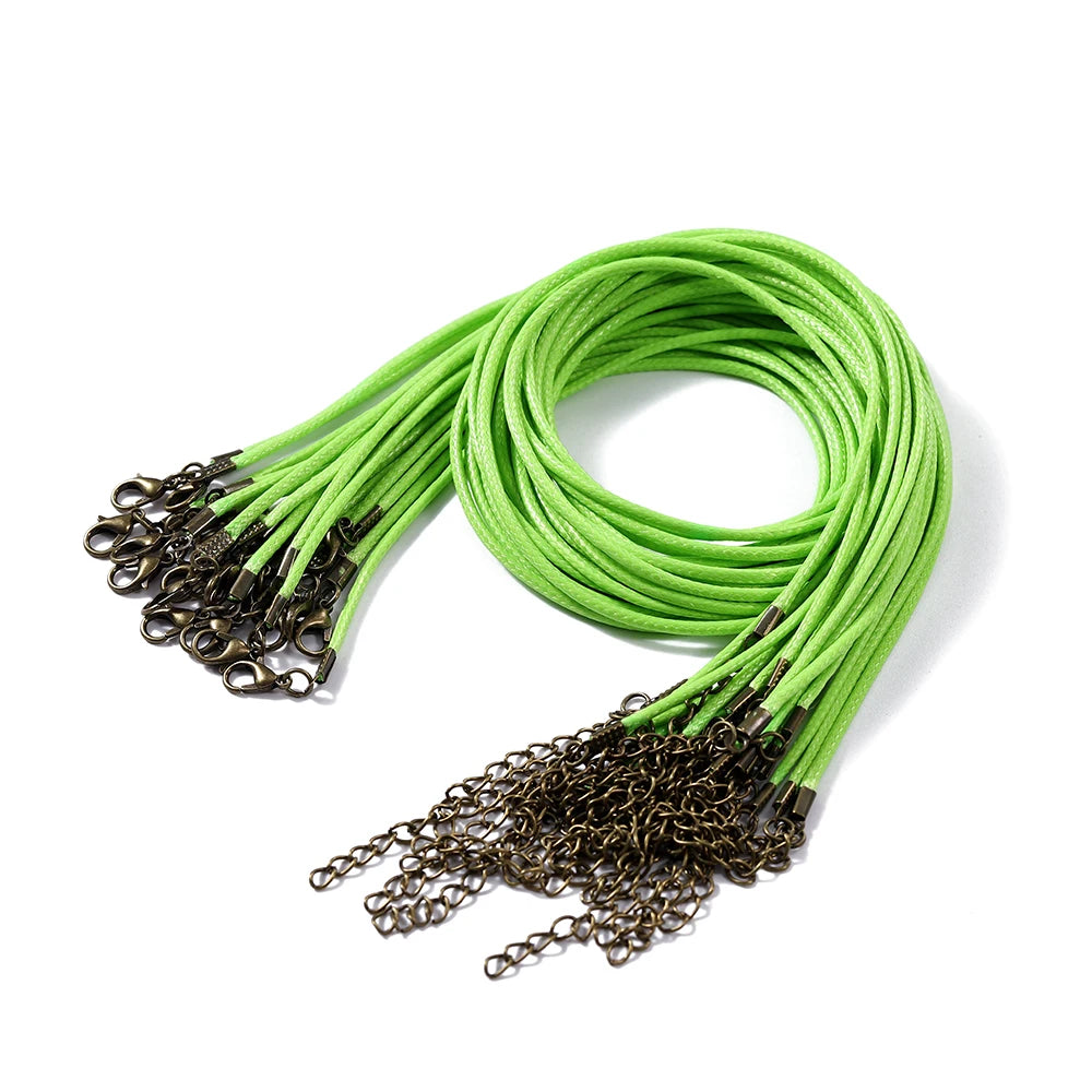 Necklace Cords Braided Leather Adjustable Clasp DIY Jewelry Making