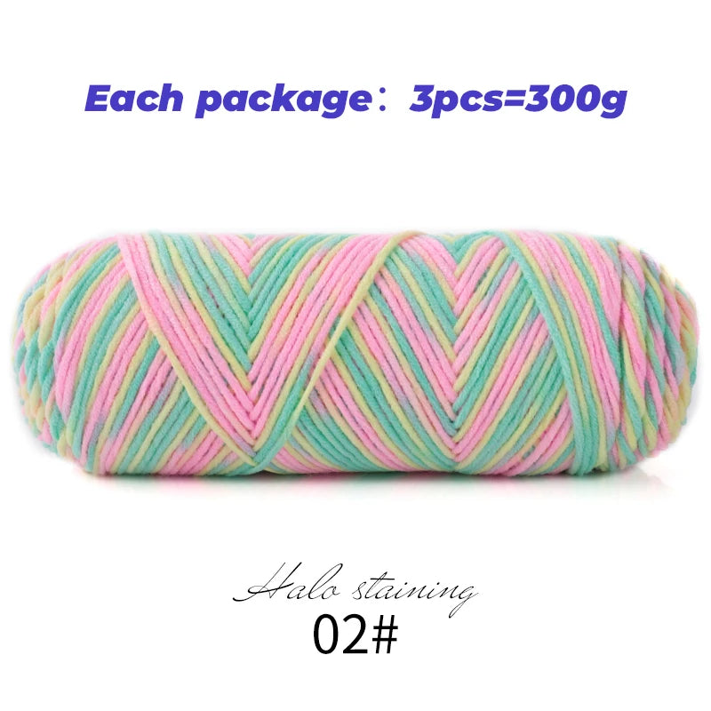 Yarn, Multicolor for Handmade Sweaters, Scarves, Blankets & Crochet Crafts