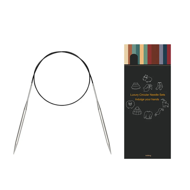 Knitting Needles, LOOEN Stainless Steel Circular for Scarves & Sweaters