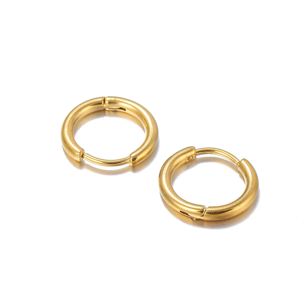 Earring Components Stainless Steel Circle Hoop Earrings Gold DIY Jewelry Making