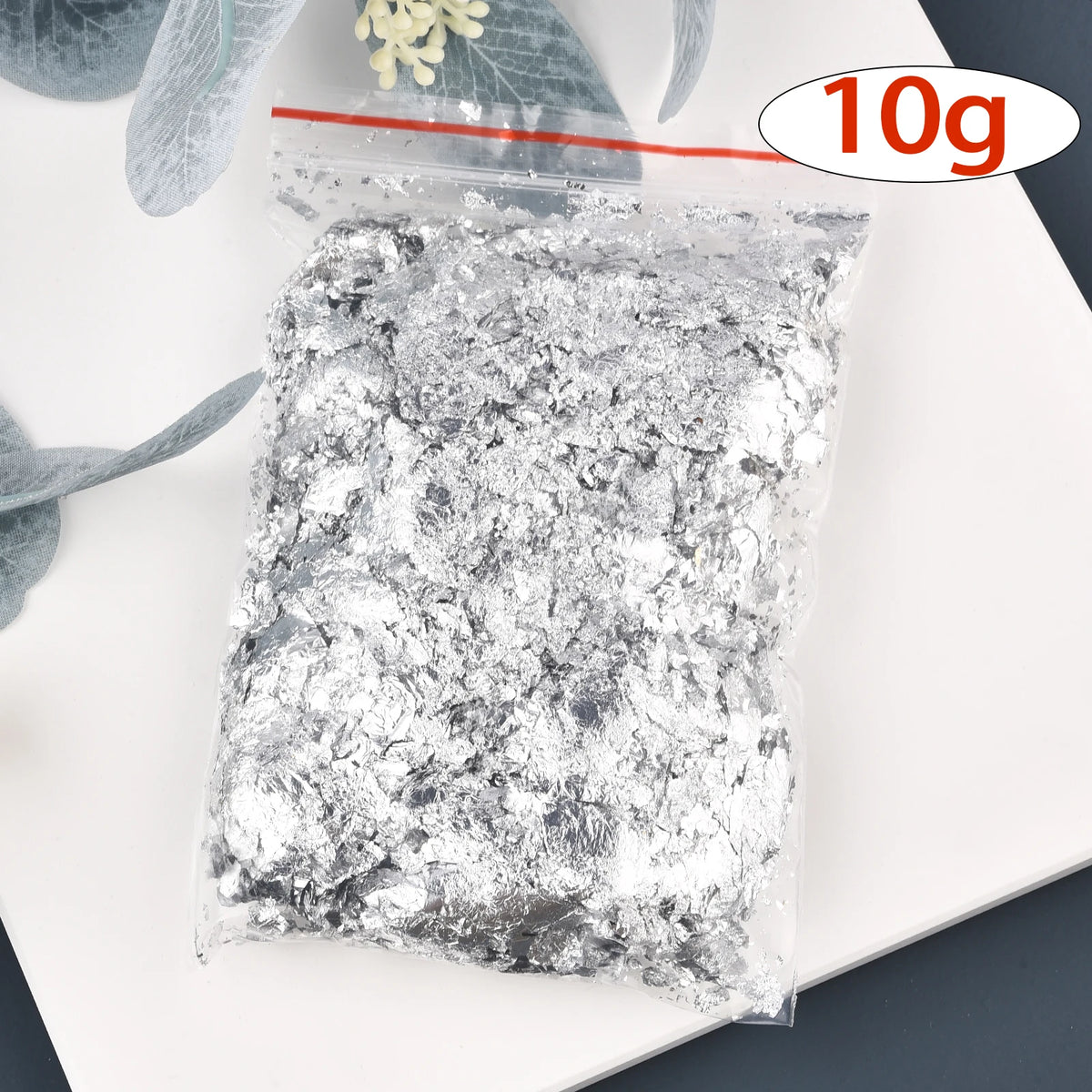 Imitation Gold & Silver Foil Flakes for Candles, Resin & Nail Art — 5 Colors