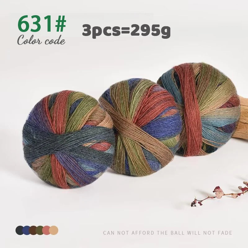 Yarn, Rainbow Gradient for Handmade Shawls, Sweaters, Hats & Knitwear