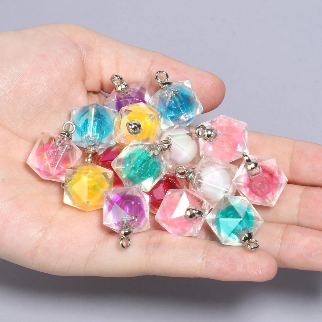 Resin Star Charms Colorful Candy-Style Pendants DIY Jewelry Making