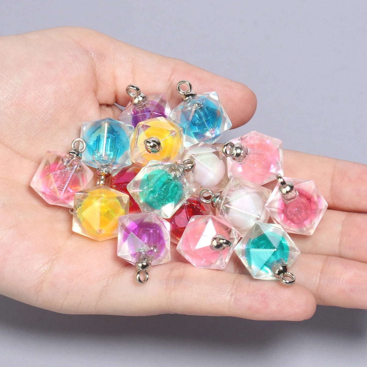 Resin Star Charms Colorful Candy-Style Pendants DIY Jewelry Making