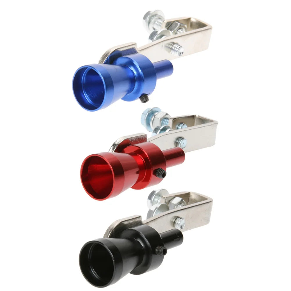 Universal Car Turbo Sound Whistle Exhaust Pipe Blue Tip | Aluminum Alloy