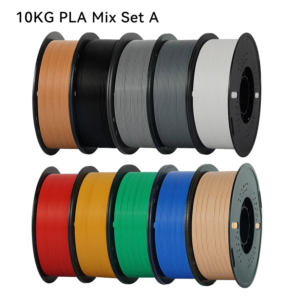 KINGROON 10KG/22LBS Multicolor PLA Filament 1KG/Roll 1.75mm For 3D Printer Material for 3D Printing 3D Printer Filament Free Shipping