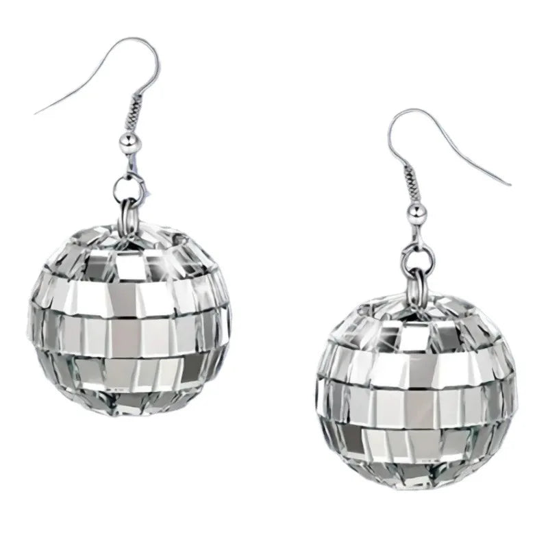 Exquisite Ball Earrings Dangle Earrings 60's or Ball Earrings for Women Girls Dating Bar Club Musical Festival Disco Pendant
