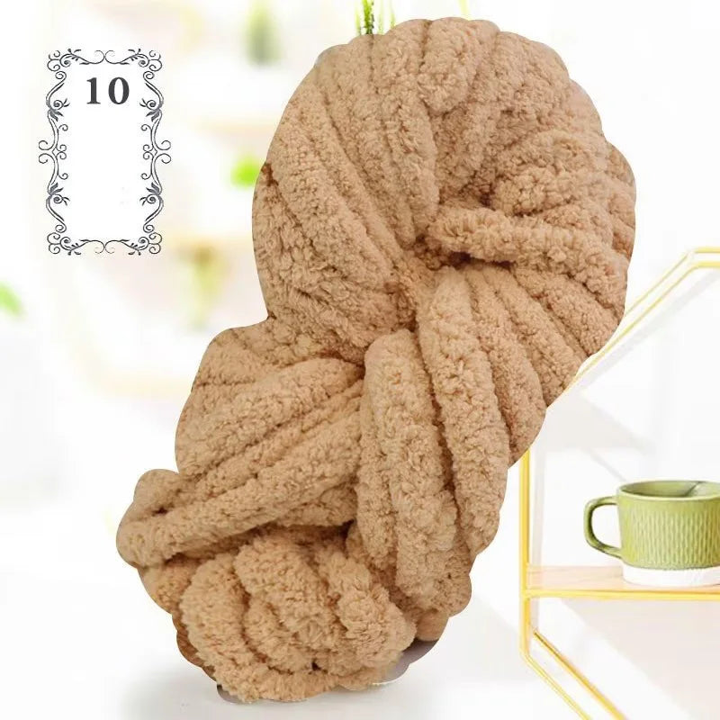 Yarn, Thick Chenille for Handmade Throws, Blankets, Rugs & Pet Bed Crafts