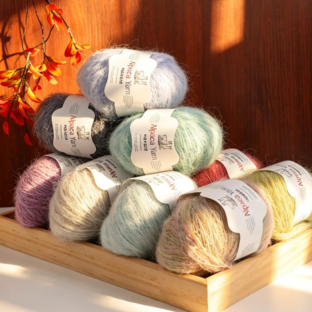Yarn, Solid Color Long-Pile for Sweaters, Gloves, Hair Ties & Shawls