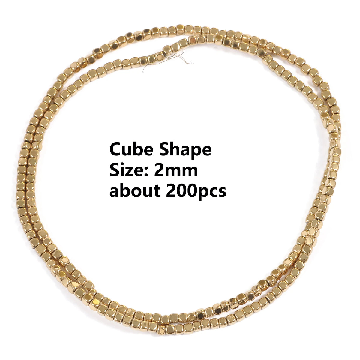 Stone Beads Gold-Tone Hematite-Style Spacer Shapes for DIY Jewelry Making