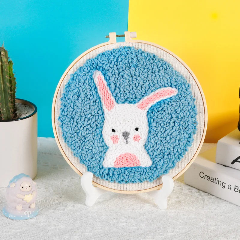 Punch Needle Kit, Christmas Animal Designs for Beginner Embroidery & Gifts