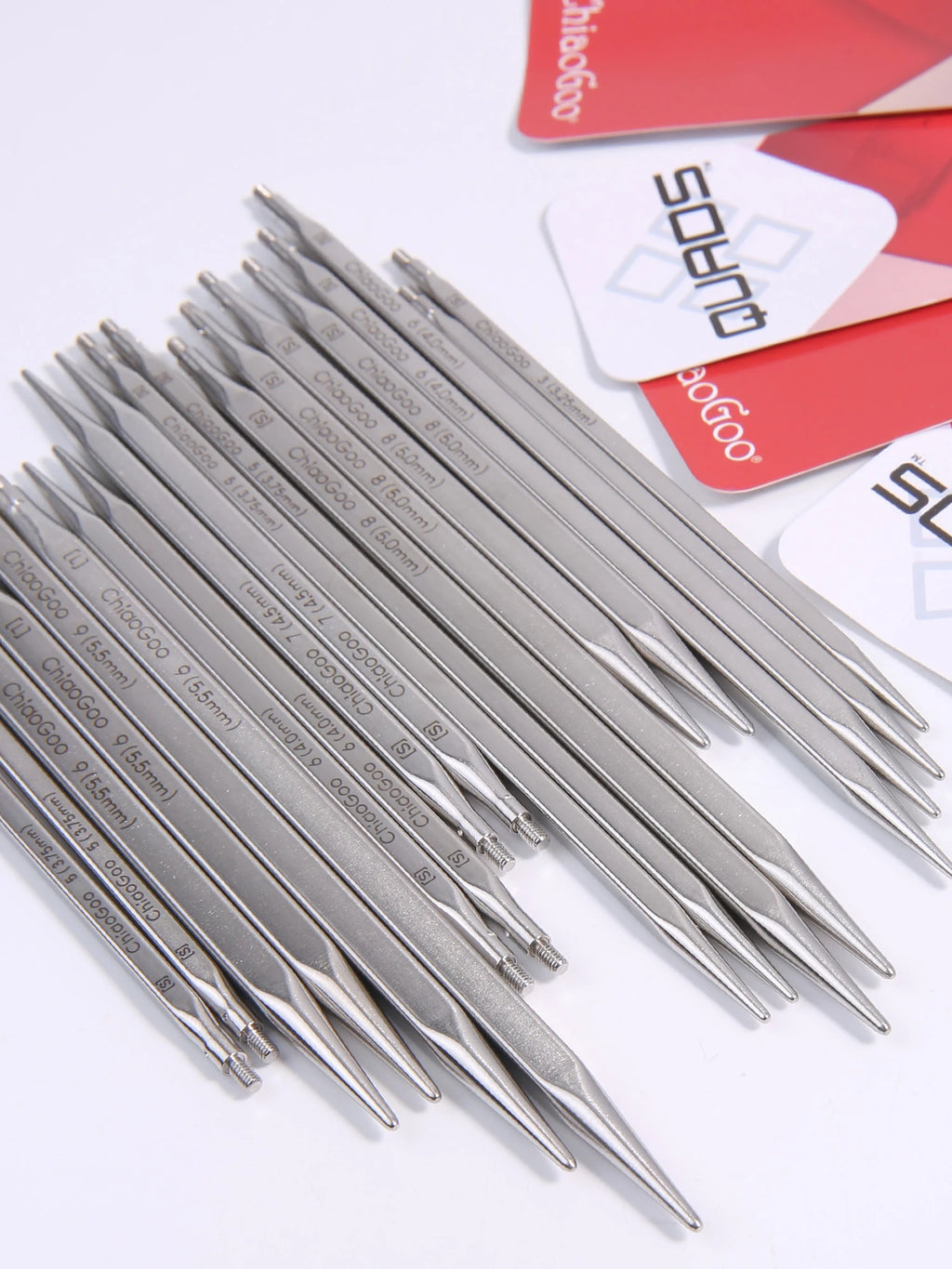 Knitting Needle Tips, ChiaoGoo QUADS Cubic for Interchangeable Yarn Crafts