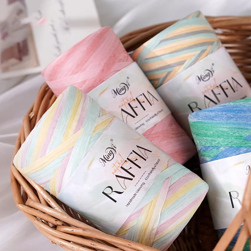 Yarn, Raffia-Style for Handmade Hats, Bags, Floor Mats & Storage Crafts