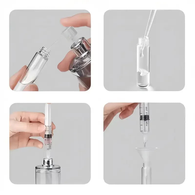 Perfume Refill Tool Set Plastic Funnels Pipettes Droppers and Syringes