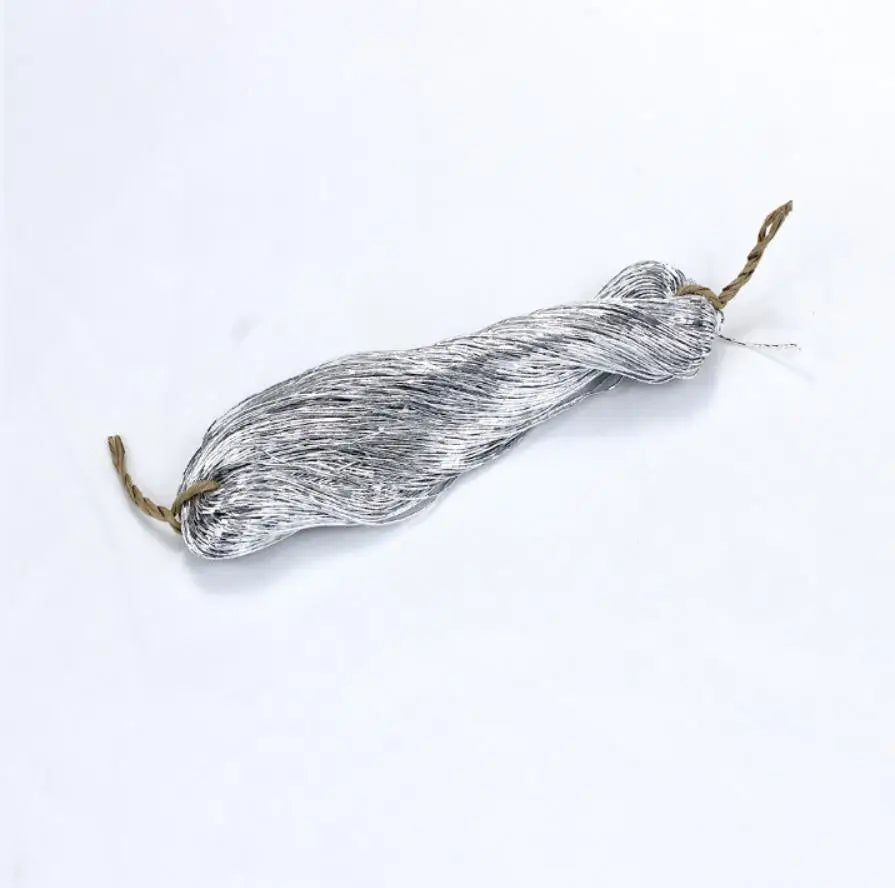 Embroidery Thread, Silver-Colored for Handmade Needlework & Sewing Crafts