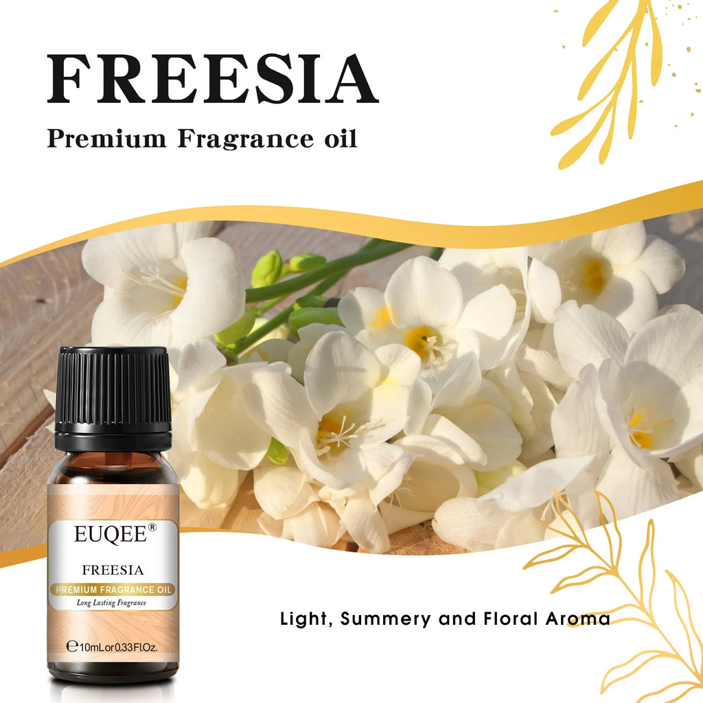 EUQEE 10ML Floral Series Fragrance Oil For Aromatherapy,Making Candle,Coconut & Vanilla Japanese Magnolia Pumpkin Pie Aroma Oils