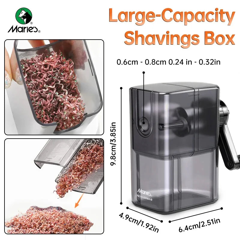 Pencil Sharpener, Marie's Manual — 5 Adjustable Hole Sizes, Artist & Student