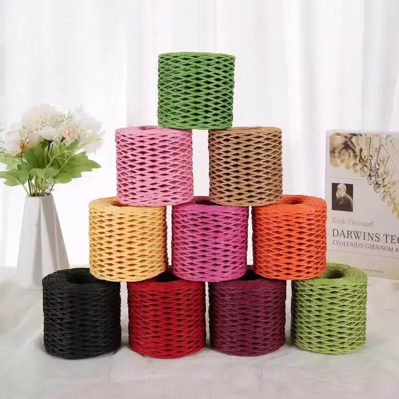 Yarn, Raffia-Style for Summer Hats, Bags, Slippers, Gift Wrap & Crafts