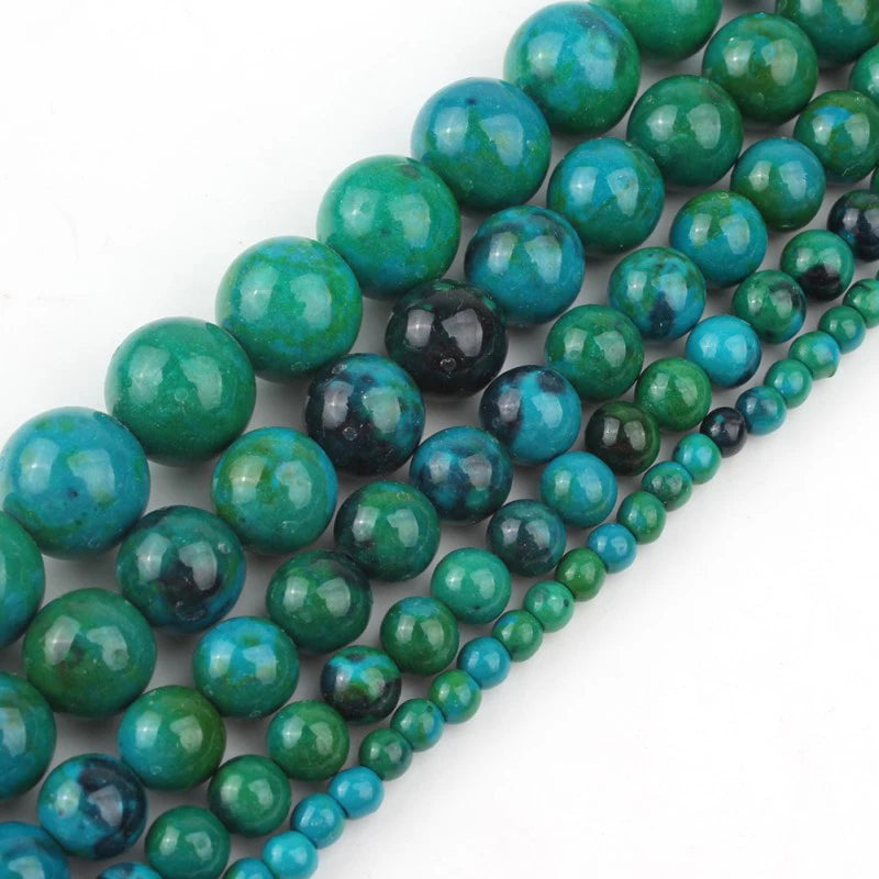 Stone Beads Round Green Agate Jasper Tiger Eye Styles for DIY Jewelry Making