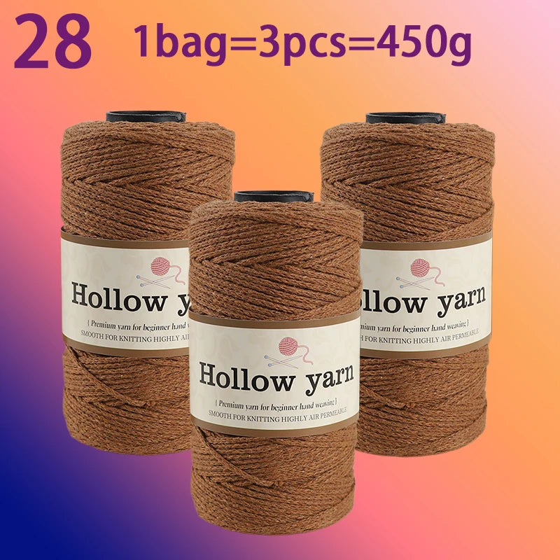 Yarn, Hollow Cord for Bags, Storage Baskets, Floor Mats & Hanging Crafts