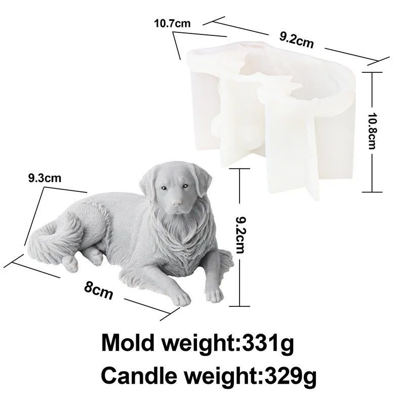 Dog & Cat Silicone Candle Mold, 5 Styles — 3D Animal Mold for Wax & Resin