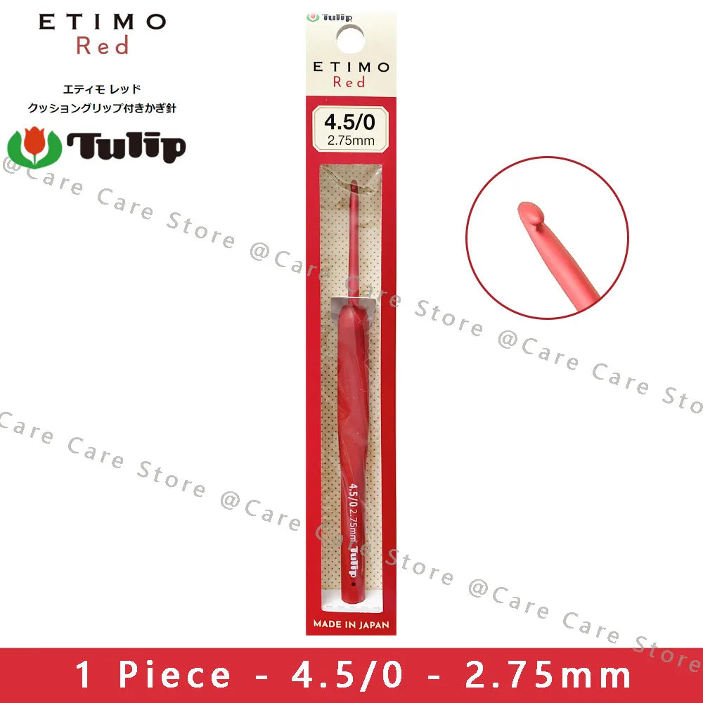 Crochet Hook, Tulip Etimo Red for Handmade Yarn & Needlework Projects