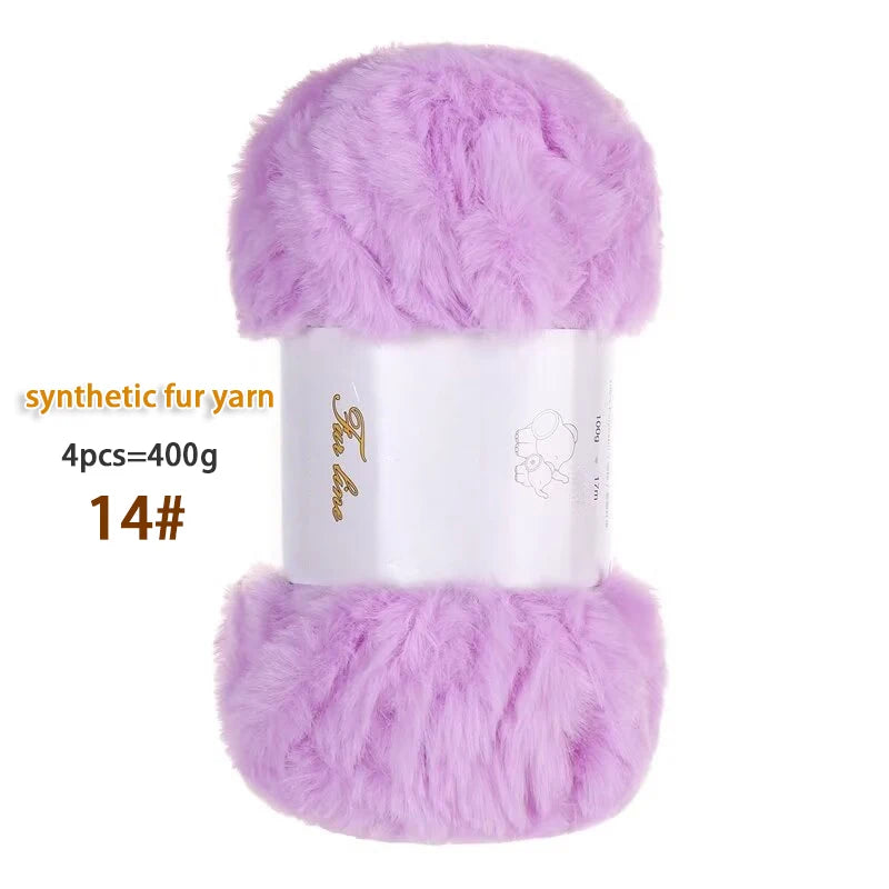 Yarn, Wide Faux Fur for Handmade Coats, Scarves, Hats & Crochet Shoes