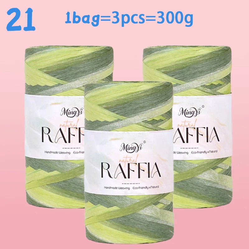 Yarn, Raffia-Style for Handmade Hats, Bags, Floor Mats & Storage Crafts