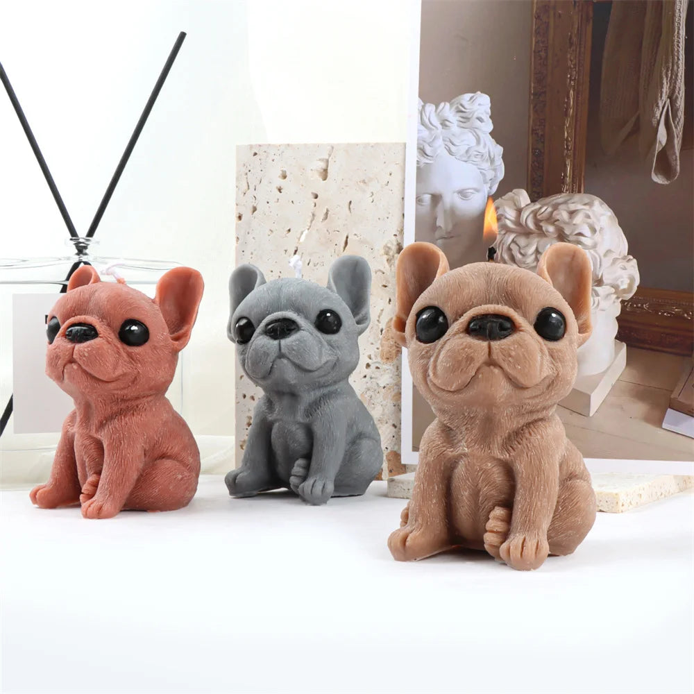 3D Dog Silicone Candle Molds Shar Pei Puppy Scented Plaster Soap Chocolate Cake Baking Fondant Moulds DIY Ainmal Making Mold