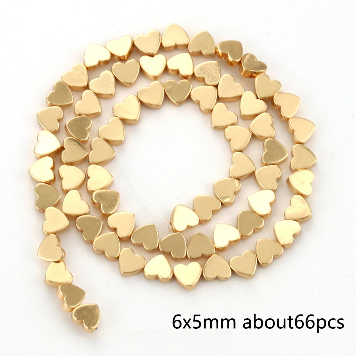 Stone Beads Hematite-Style Gold-Tone Mixed Shapes for DIY Jewelry Making