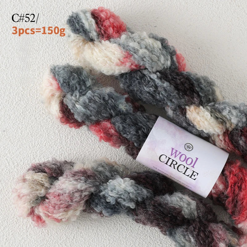 Yarn, Looped Texture with Gradient Colors for Sweaters, Scarves & Hats