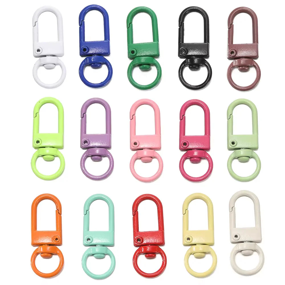 Lobster Clasps Colorful Alloy Snap Hooks Keychain DIY Jewelry Making