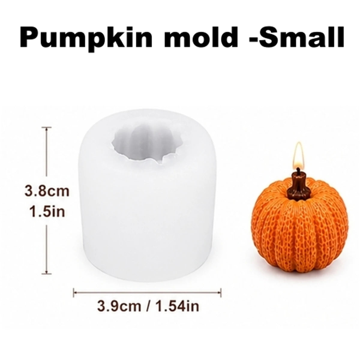 Halloween Pumpkin Silicone Candle Mold 3D Pumpkin Candle Making Mold Maple Leaf Resin Casting Mold DIY Fall Decor Craft