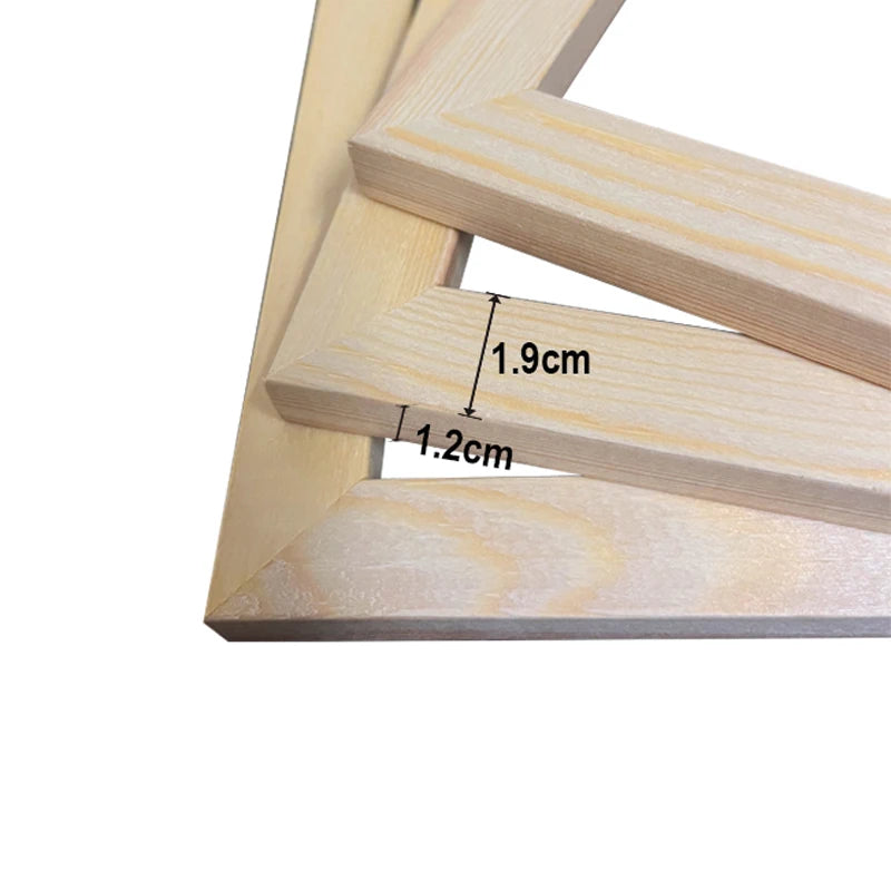Canvas Stretcher Bar Frames 3-Pack Wood Pine Diamond Painting Wall Art
