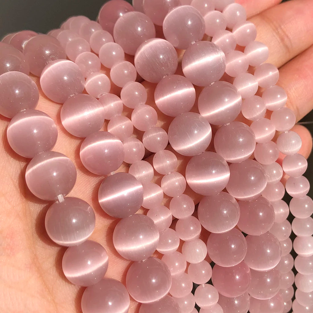 Stone Beads Round Rose Quartz Howlite Jade Agate Styles for DIY Jewelry Making