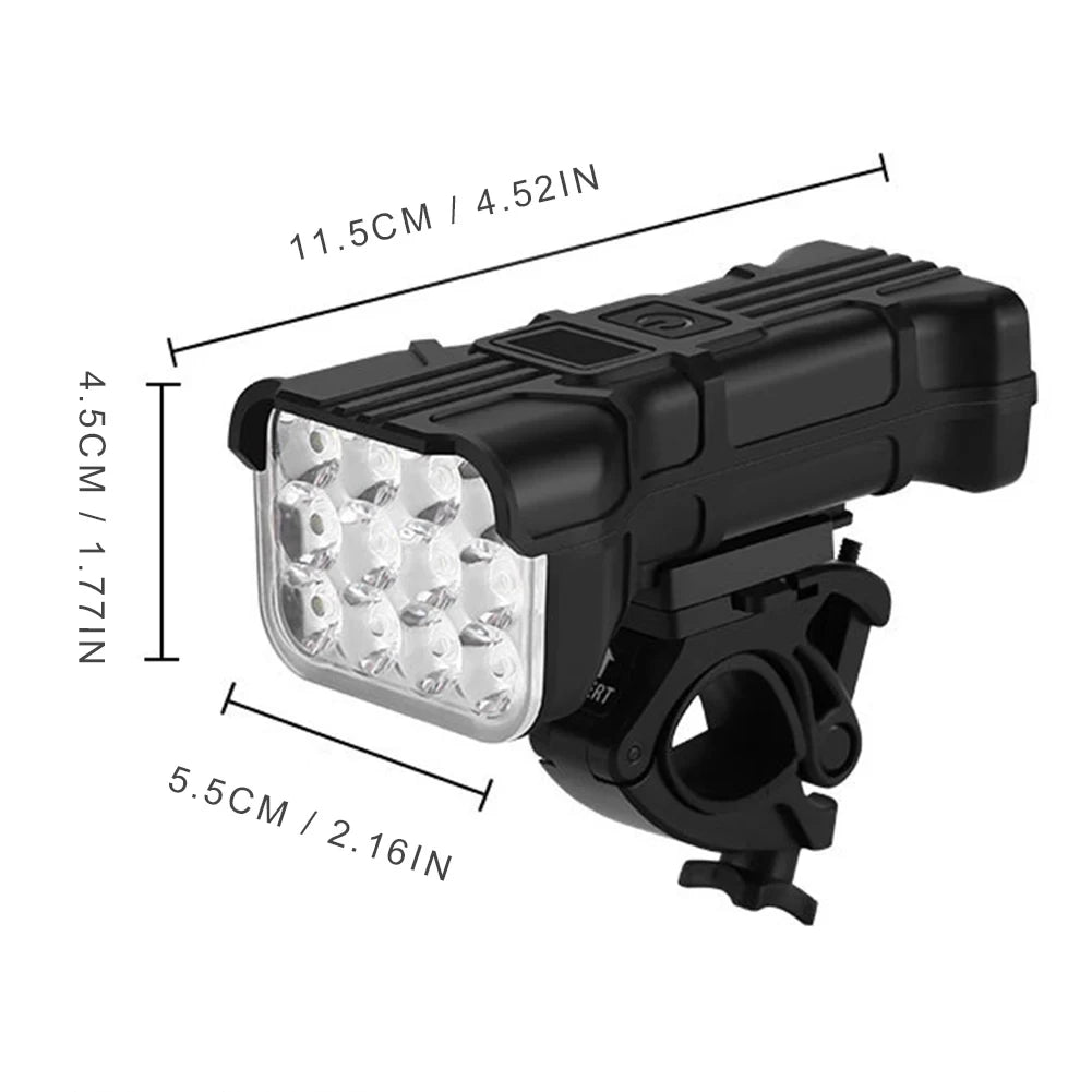 Bicycle Front Rear Light 1800mAh Premium Quality Replacement Accessory