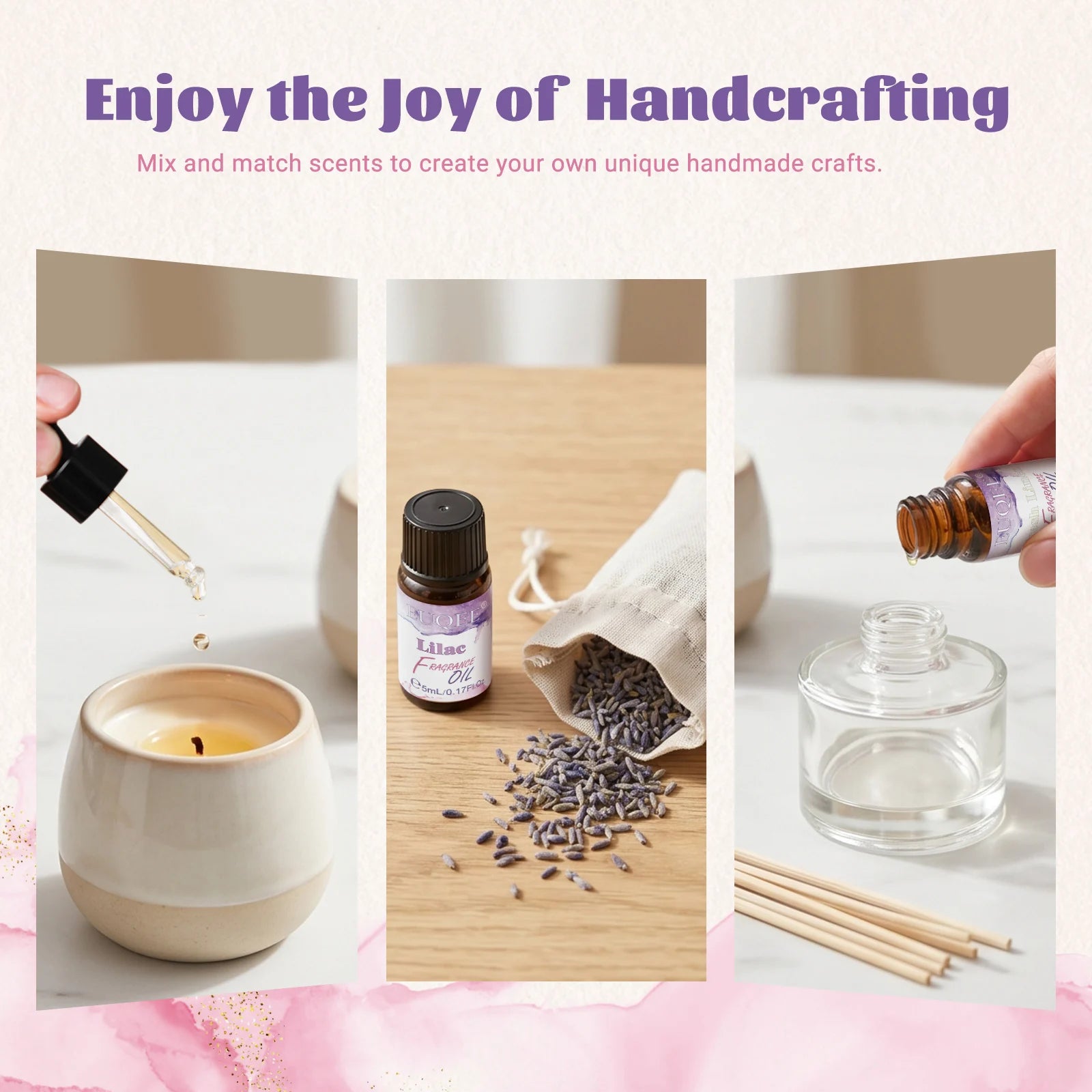 EUQEE 36 Bottles Fragrance Oils Gift Set For Candle Making Diffuser Strawberry Cherry Coconut Coffee Leather 5ml Fragrance Oil