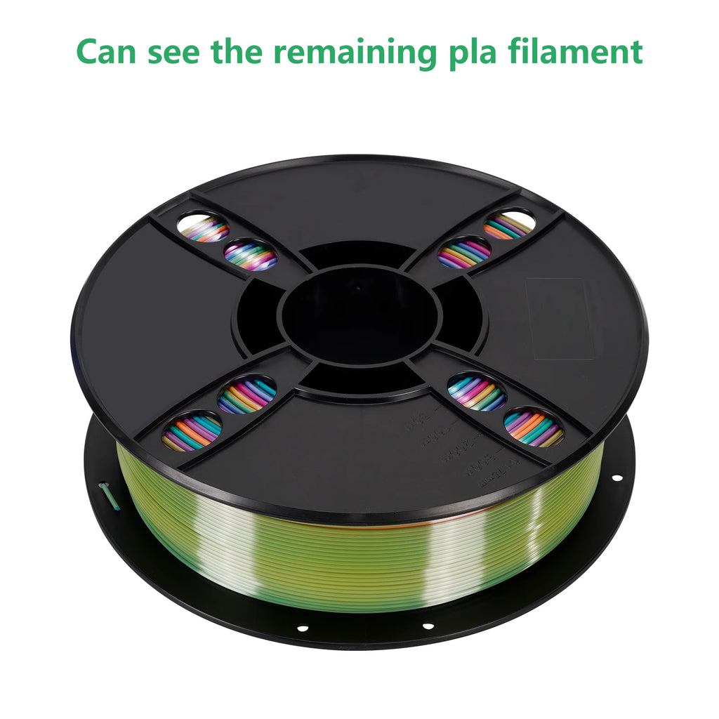 KINGROON Silk Rainbow PLA 3D Printer Filament 1.75mm Silk Candy Colors Glossy Neatly Wound 3D Filaments