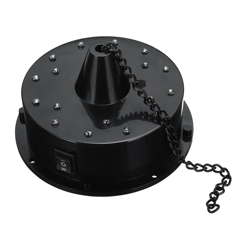 18 LED Lights Glass Rotating Mirror Disco Ball Motor Sound Control Reflection Ball Hanging for Disco DJ Party Stage No ball