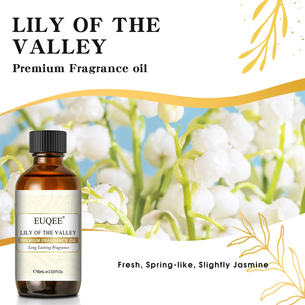 EUQEE 60ml Premium Fragrance Oil For Diffuser Candle Making Coconut & Vanilla Japanese Magnolia Bubble Gum Aroma Fragrance Oils