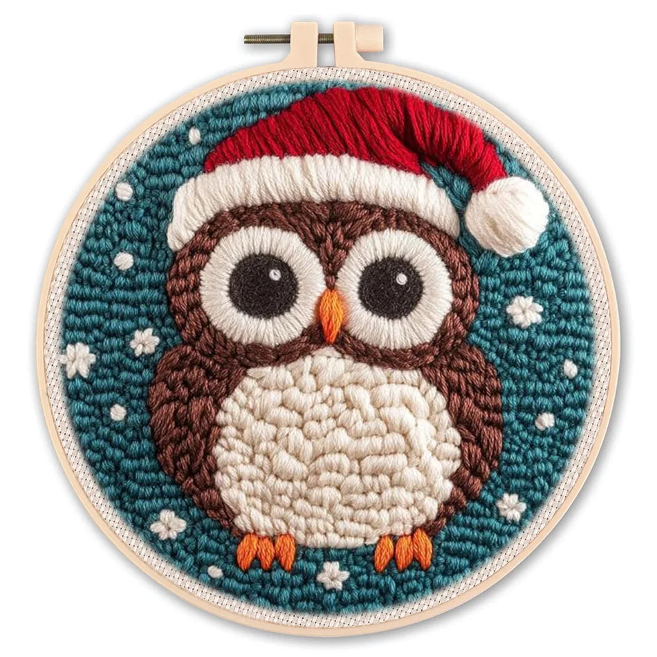 Punch Needle Kit, Animal Patterns with Hoop for Beginner Embroidery Crafts