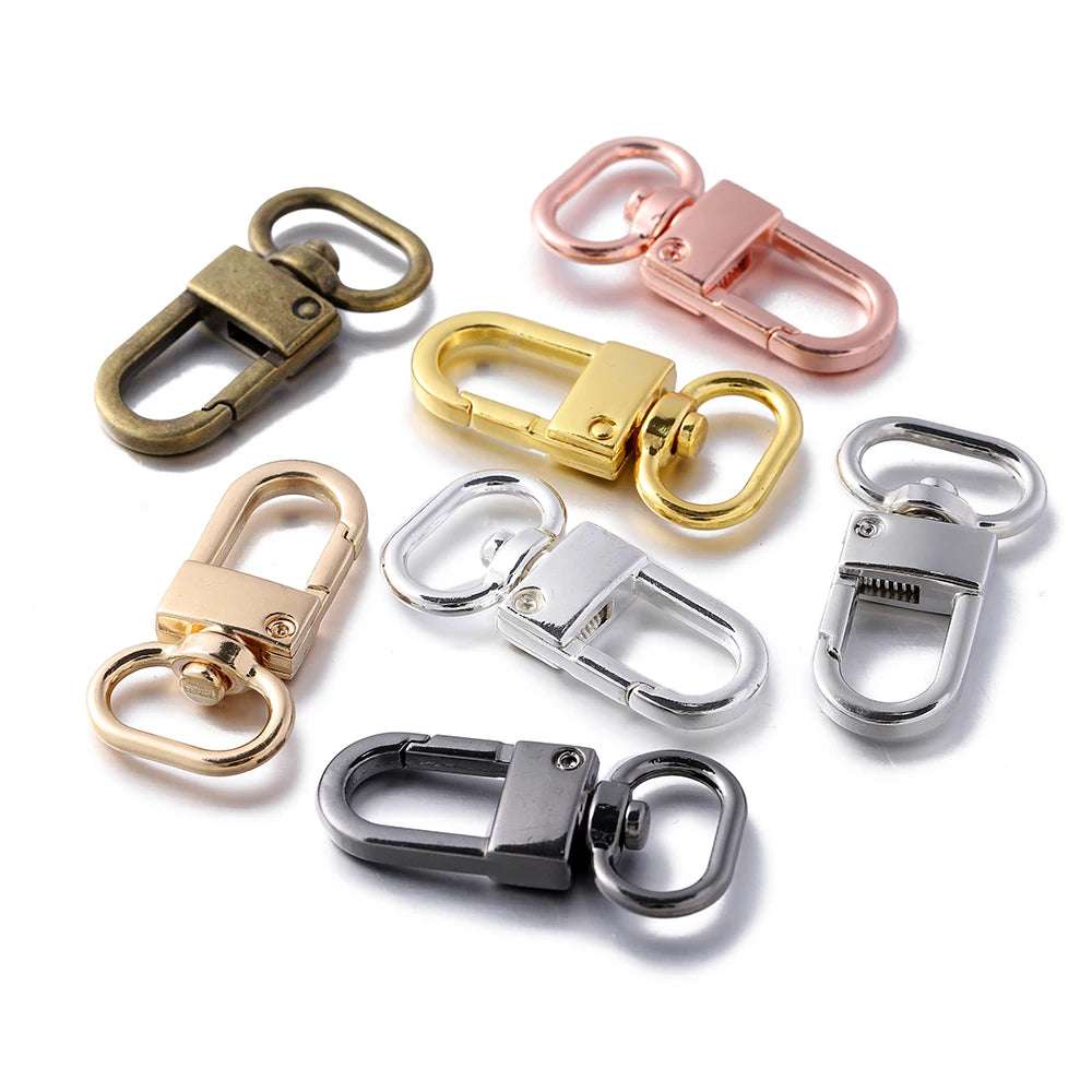 Swivel Lobster Clasps Alloy Keychain Clips Split Rings DIY Jewelry Making
